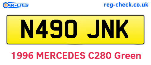 N490JNK are the vehicle registration plates.