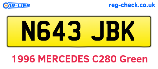 N643JBK are the vehicle registration plates.