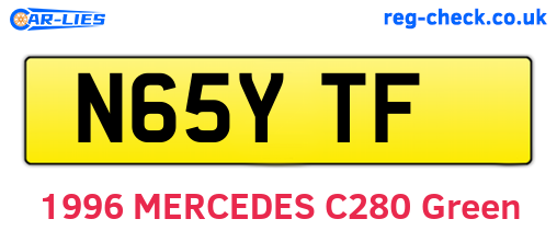 N65YTF are the vehicle registration plates.