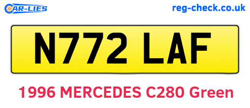 N772LAF are the vehicle registration plates.