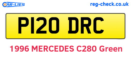 P120DRC are the vehicle registration plates.
