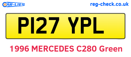 P127YPL are the vehicle registration plates.
