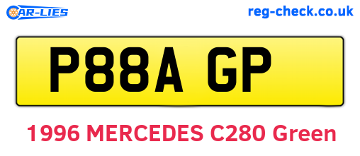 P88AGP are the vehicle registration plates.