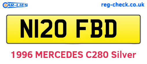 N120FBD are the vehicle registration plates.