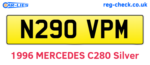 N290VPM are the vehicle registration plates.