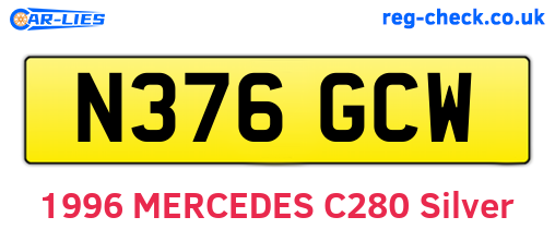 N376GCW are the vehicle registration plates.