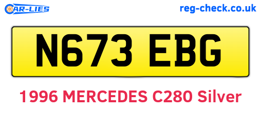 N673EBG are the vehicle registration plates.
