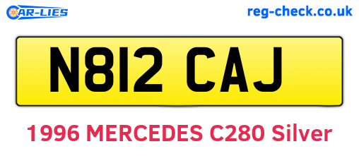 N812CAJ are the vehicle registration plates.