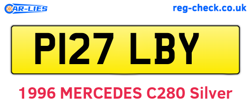P127LBY are the vehicle registration plates.