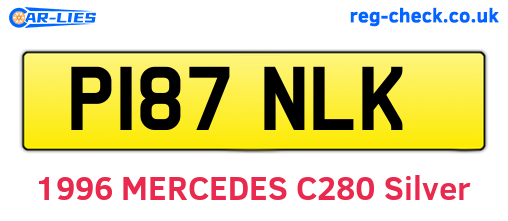 P187NLK are the vehicle registration plates.