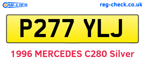 P277YLJ are the vehicle registration plates.