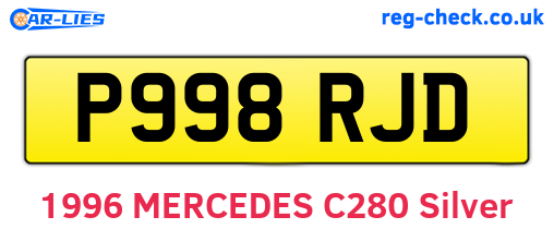 P998RJD are the vehicle registration plates.