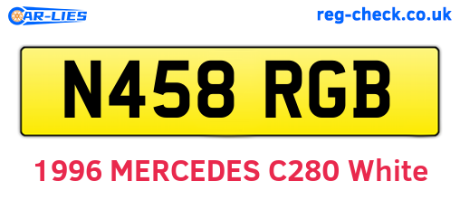 N458RGB are the vehicle registration plates.