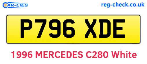 P796XDE are the vehicle registration plates.