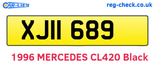 XJI1689 are the vehicle registration plates.
