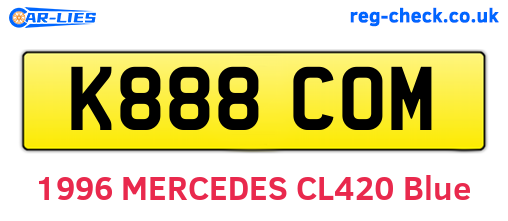 K888COM are the vehicle registration plates.