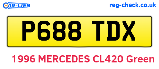 P688TDX are the vehicle registration plates.