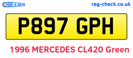P897GPH are the vehicle registration plates.