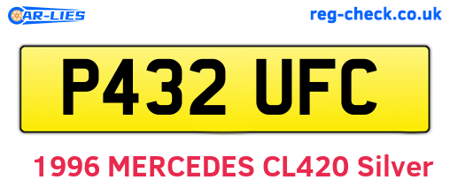 P432UFC are the vehicle registration plates.