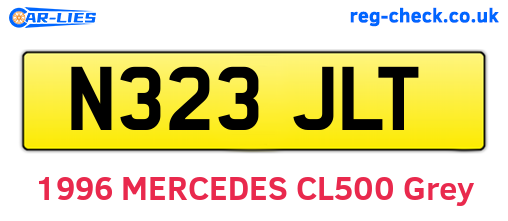 N323JLT are the vehicle registration plates.