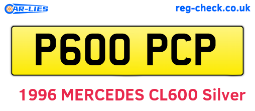 P600PCP are the vehicle registration plates.