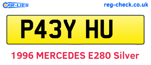 P43YHU are the vehicle registration plates.