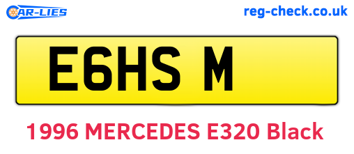 E6HSM are the vehicle registration plates.