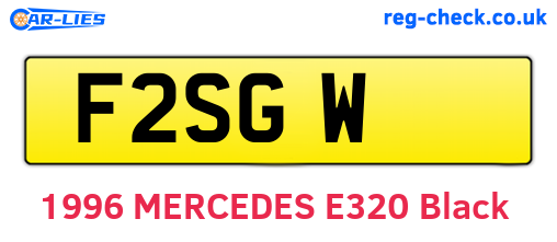 F2SGW are the vehicle registration plates.