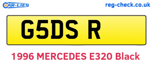 G5DSR are the vehicle registration plates.