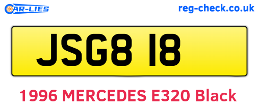 JSG818 are the vehicle registration plates.