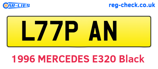 L77PAN are the vehicle registration plates.