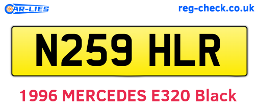 N259HLR are the vehicle registration plates.