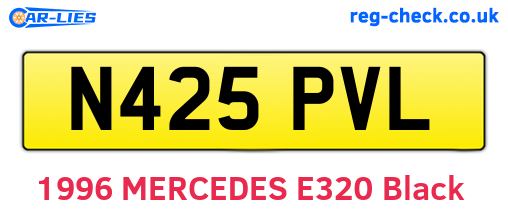 N425PVL are the vehicle registration plates.
