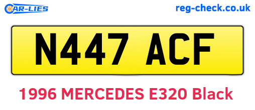 N447ACF are the vehicle registration plates.
