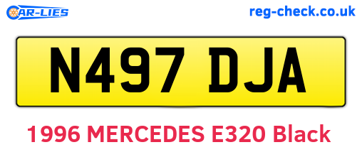N497DJA are the vehicle registration plates.