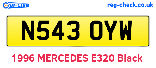 N543OYW are the vehicle registration plates.