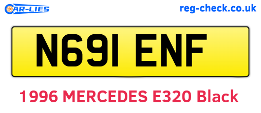 N691ENF are the vehicle registration plates.