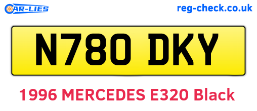 N780DKY are the vehicle registration plates.