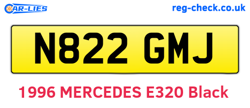N822GMJ are the vehicle registration plates.