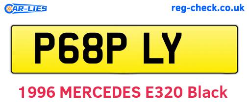 P68PLY are the vehicle registration plates.