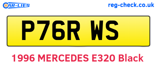P76RWS are the vehicle registration plates.