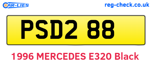 PSD288 are the vehicle registration plates.