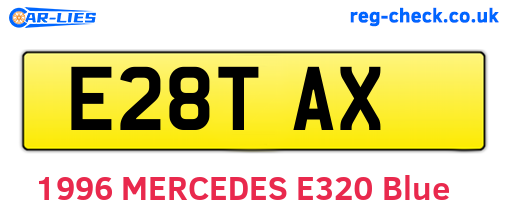 E28TAX are the vehicle registration plates.