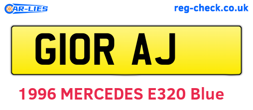 G10RAJ are the vehicle registration plates.