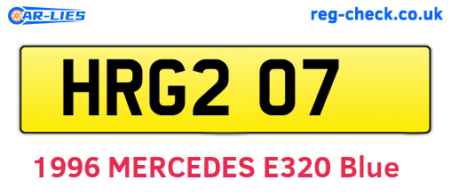 HRG207 are the vehicle registration plates.