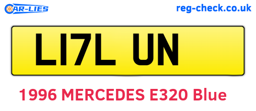 L17LUN are the vehicle registration plates.