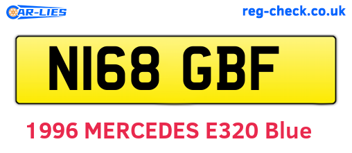 N168GBF are the vehicle registration plates.