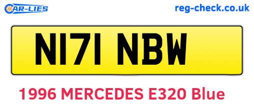 N171NBW are the vehicle registration plates.