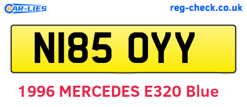 N185OYY are the vehicle registration plates.
