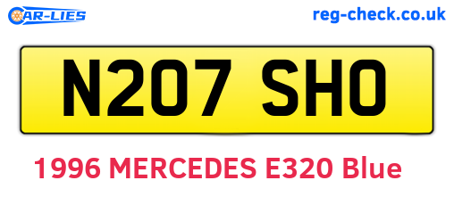 N207SHO are the vehicle registration plates.